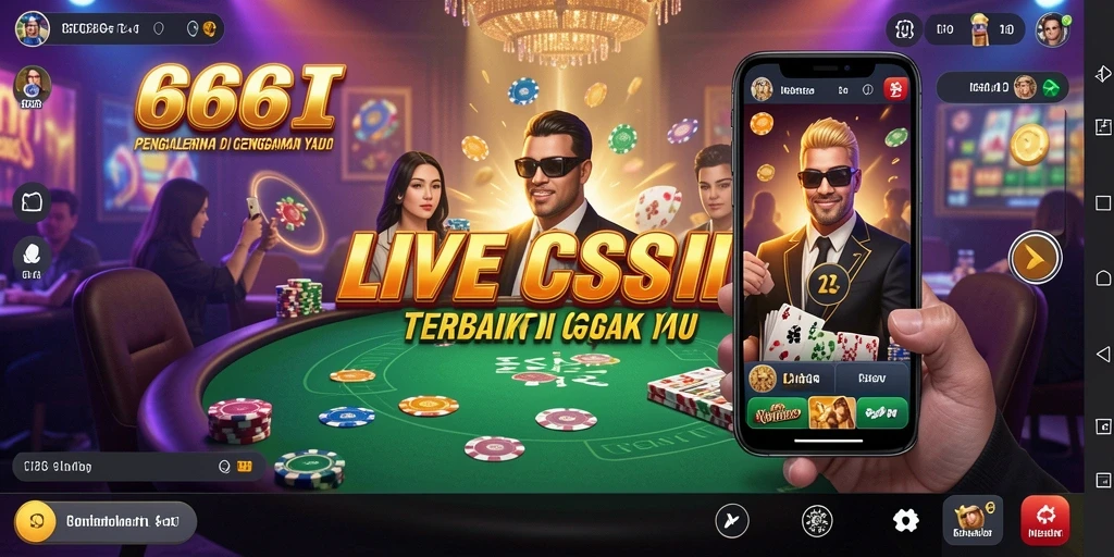 Tangkapan layar 666I yang menunjukkan gameplay Live Casino yang menarik.