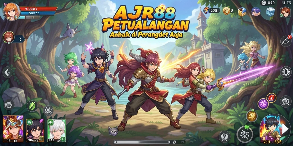 Tampilan gameplay AJR88 yang menegangkan dan penuh warna.