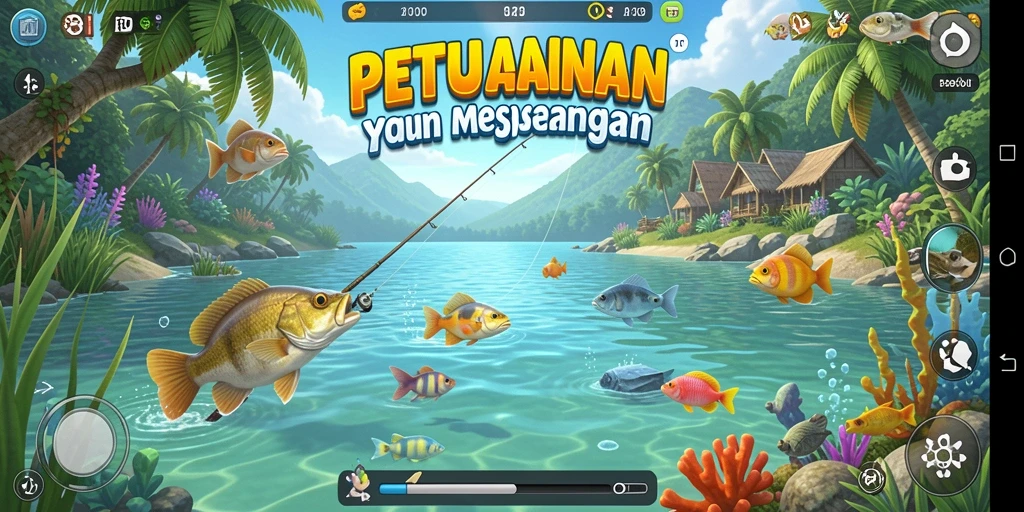 Menampilkan aksi seru saat menangkap ikan besar di HARAPJP.