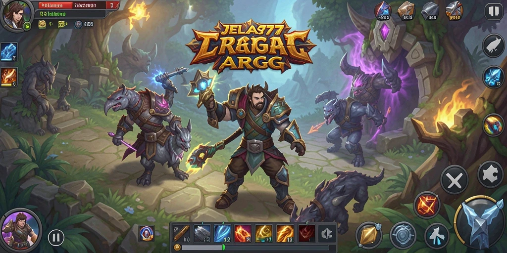 Screenshot dari gameplay JELAS777 yang memperlihatkan aksi ARPG yang intens.