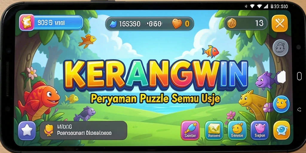 Tampilan gameplay KERANGWIN yang penuh dengan tantangan puzzle.