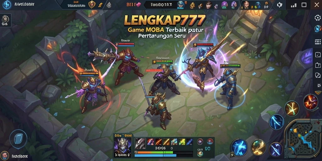 Gameplay seru dan menegangkan dalam permainan MOBA LENGKAP777.