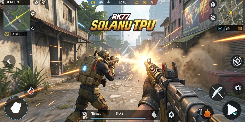 Screenshot dari gameplay menarik di RK77 dengan aksi mendebarkan dalam TPS.
