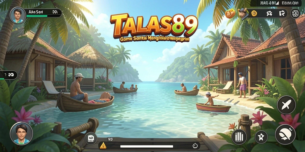 Tampilan gameplay santai dan penuh warna di TALAS89.