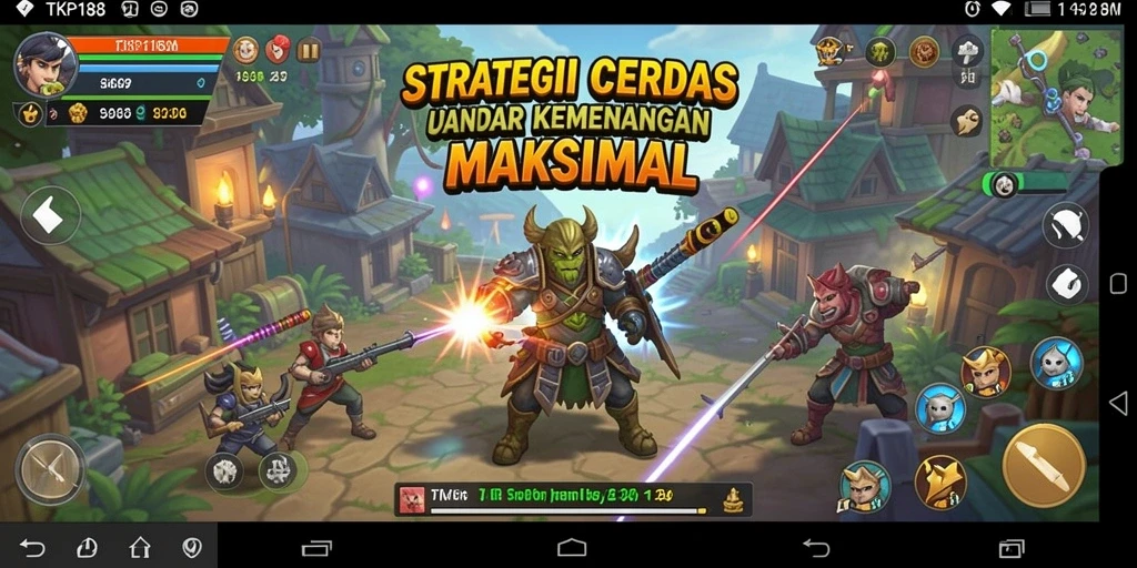 Screenshot gameplay TKP188 menunjukkan pertempuran strategis yang seru.
