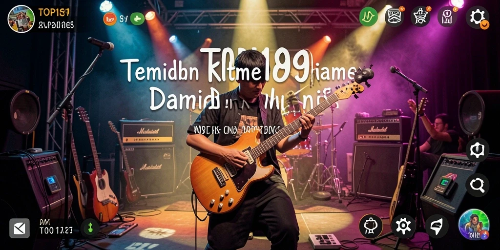 Tampilan gameplay seru dengan berbagai tantangan musik.