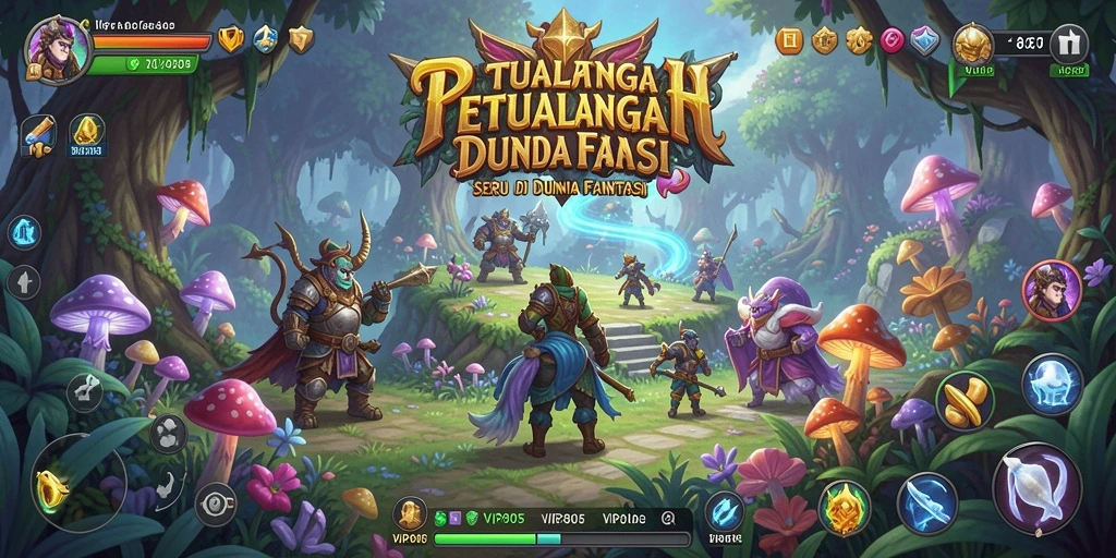 Tampilan gameplay menarik dalam petualangan fantasi yang menakjubkan.